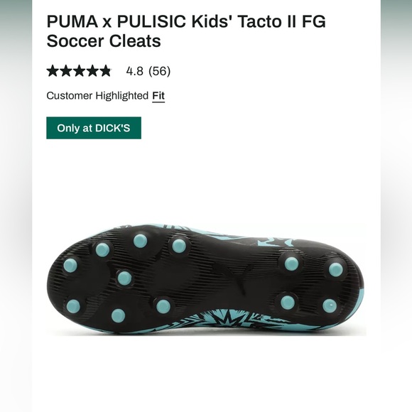 Puma x Pulisic Kids Tacto II FG Soccer Cleats - Picture 2 of 10